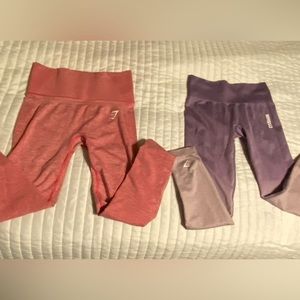 Two pairs of gymshark leggings size small
